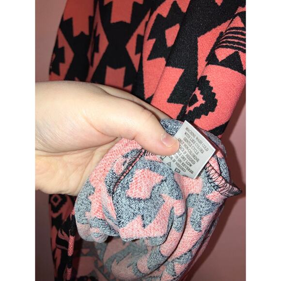 NWT Almost Famous Aztec pink and black knee length dress size large - Picture 6 of 7